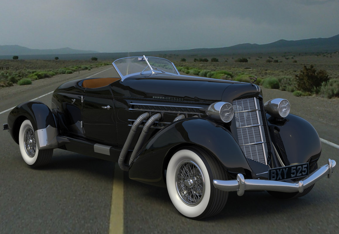 obj classic auburn car